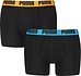 Puma Men 2-Pack Everyday Basic Boxers Black-Pop Puma Men 2-Pack Everyday Basic Boxers Black-Pop