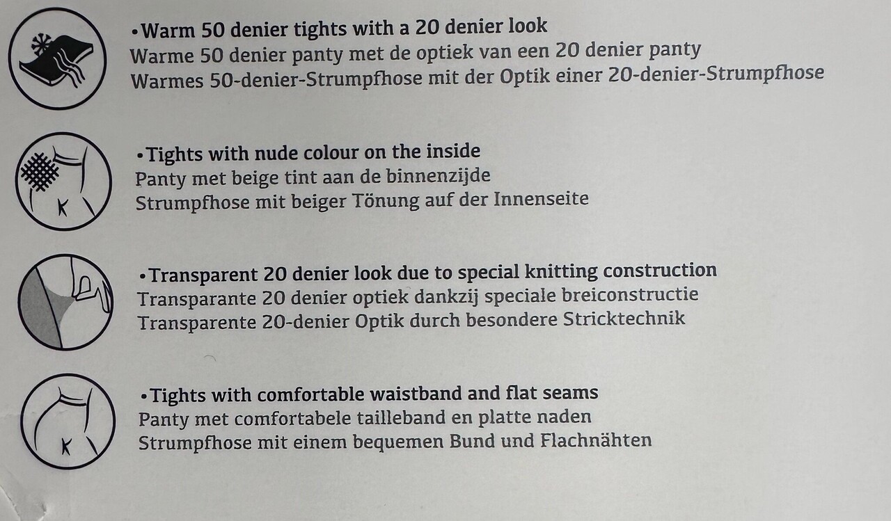 Marianne Transparante Look Panty - 20 Denier Uiterlijk met 50 Denier Warmte en Comfort Marianne Transparante Look Panty - 20 Denier Uiterlijk met 50 Denier Warmte en Comfort