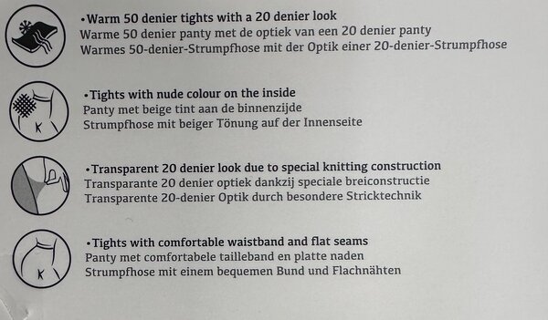 Marianne Transparante Look Panty - 20 Denier Uiterlijk met 50 Denier Warmte en Comfort Marianne Transparante Look Panty - 20 Denier Uiterlijk met 50 Denier Warmte en Comfort