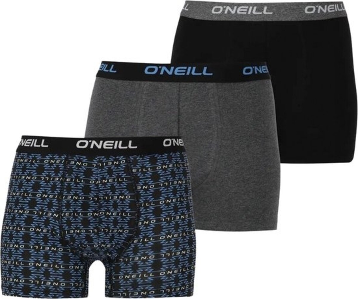 O'Neill O'Neill 3-pack boxershorts -zwart grijs blauw