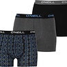 O'Neill O'Neill 3-pack boxershorts -zwart grijs blauw O'Neill O'Neill 3-pack boxershorts -zwart grijs blauw