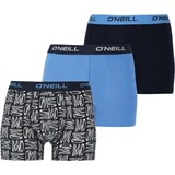 O'Neill O'Neill 3-pack zwart blauw wit boxershorts O'Neill O'Neill 3-pack zwart blauw wit boxershorts