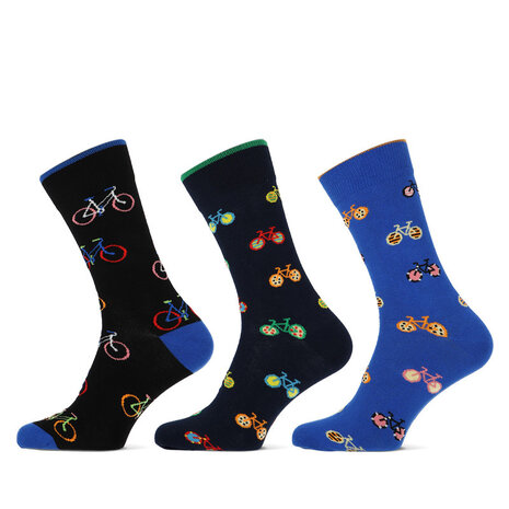 Teckel 3-Paar Heren Sokken - Bikes Teckel 3-Paar Heren Sokken - Bikes