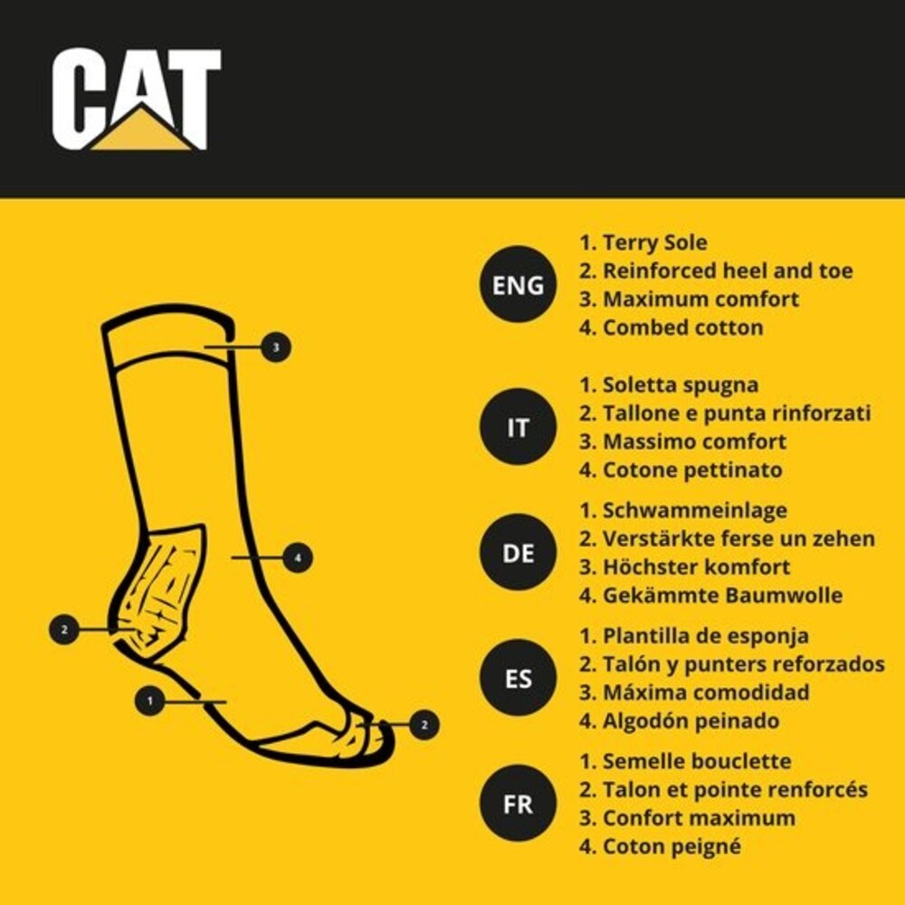 Caterpillar - Cat CAT 3-Paar Premium Werksokken - Caterpillar