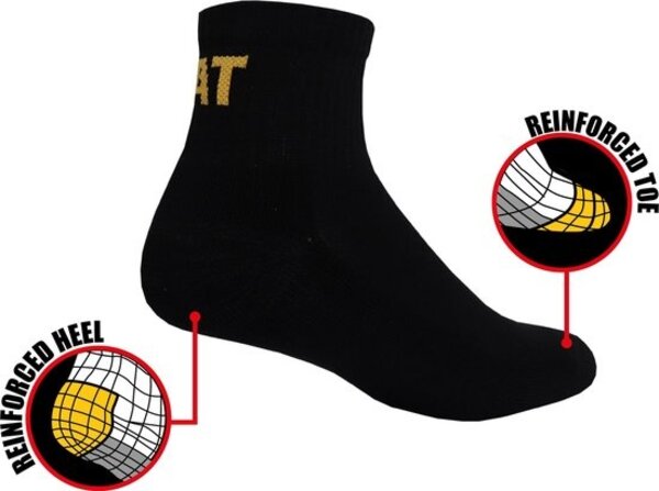 Caterpillar - Cat CAT Work quarters – Korte Werksokken (3‑paar) Caterpillar - Cat CAT Work quarters – Korte Werksokken (3‑paar)
