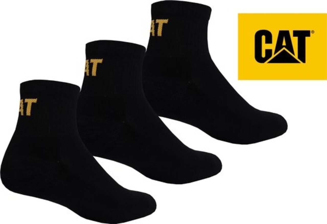 Caterpillar - Cat CAT Work quarters – Korte Werksokken (3‑paar) Caterpillar - Cat CAT Work quarters – Korte Werksokken (3‑paar)