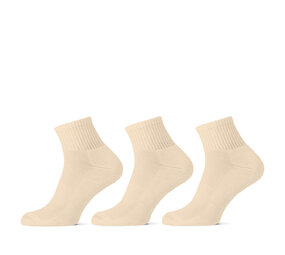 Teckel Teckel Unisex Short Socks Terry Sole – 3‑Pack – Comfortabele Badstof Zool
