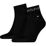 Tommy Hilfiger Quarter Sokken Zwart – Heren – 2‑Pack