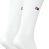 Tommy Hilfiger Lifestyle Crew Sokken Zwart of Wit – Unisex – 2‑Pack – Biologisch Katoen & Halve Badstof Zool