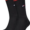 Tommy Hilfiger Lifestyle Crew Sokken Zwart of Wit – Unisex – 2‑Pack – Biologisch Katoen & Halve Badstof Zool