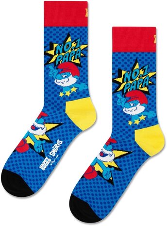 Happy Socks Happy Socks Smurfs Gift Box – Vaderdag Cadeau | 2-Paar Heren Sokken