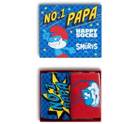 Happy Socks Happy Socks Smurfs Gift Box – Vaderdag Cadeau | 2-Paar Heren Sokken