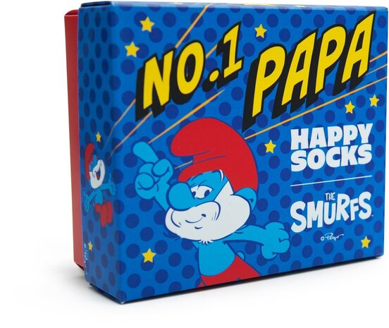 Happy Socks Happy Socks Smurfs Gift Box – Vaderdag Cadeau | 2-Paar Heren Sokken
