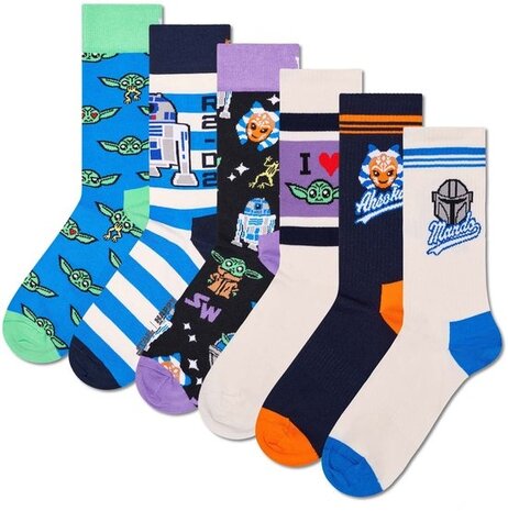 Happy Socks STAR WARS™ The Mandalorian 6‑Pack Gift Set – Herensokken