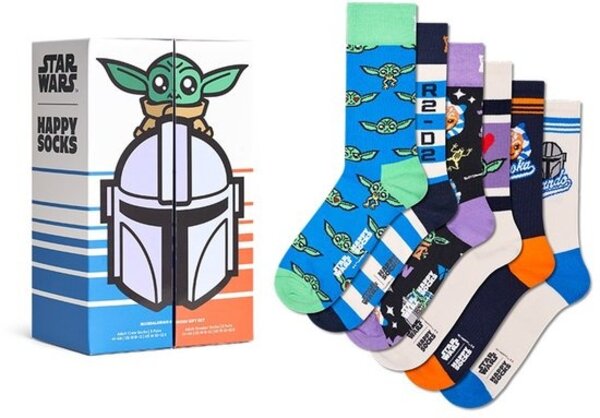 Happy Socks STAR WARS™ The Mandalorian 6‑Pack Gift Set – Herensokken