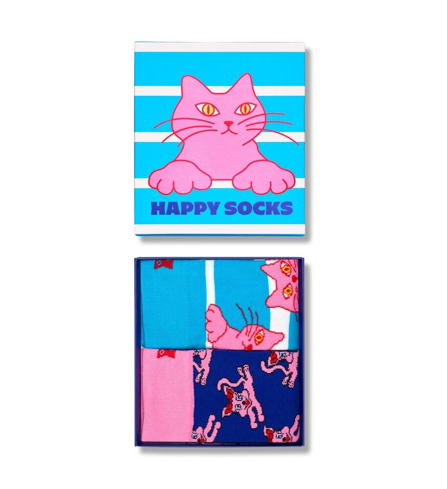 Happy Socks Cats Sokken 2‑Pack Happy Socks Cats Sokken 2‑Pack