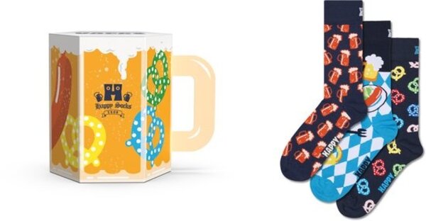 Happy Socks 3-Pack Beer Glass Socks Gift Set Happy Socks 3-Pack Beer Glass Socks Gift Set