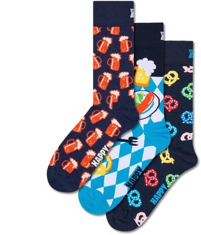 Happy Socks 3-Pack Beer Glass Socks Gift Set Happy Socks 3-Pack Beer Glass Socks Gift Set
