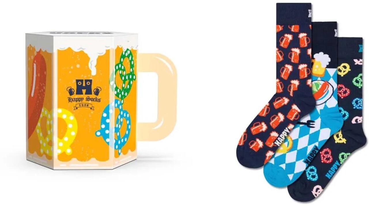 Happy Socks 3-Pack Beer Glass Socks Gift Set Happy Socks 3-Pack Beer Glass Socks Gift Set