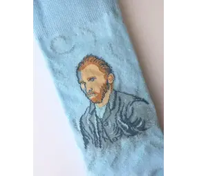 Kunstsokken Van Gogh - Zelfportret 1889 Kunstsokken Van Gogh - Zelfportret 1889