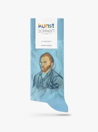 Kunstsokken Van Gogh - Zelfportret 1889 Kunstsokken Van Gogh - Zelfportret 1889