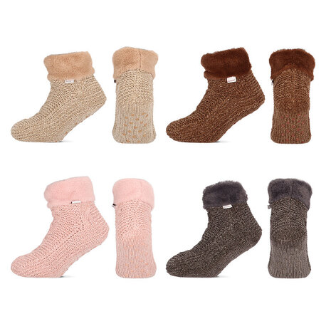 Basset Basset Fleece Indoor Homeshoes - Zachte en Warme Sloffen in 3 Kleuren -