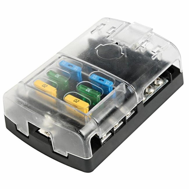 Fuse Holder Box with Transparent Snap Cover