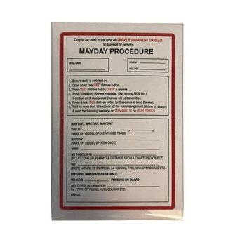 Nauticalia Nauticalia Mayday Procedure Label (Large) Sticker