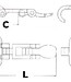 Lever Closure Chromed Brass Locker Latch 105 x 50mm