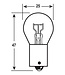 Bayonet Bulb 12V 21W BA15S