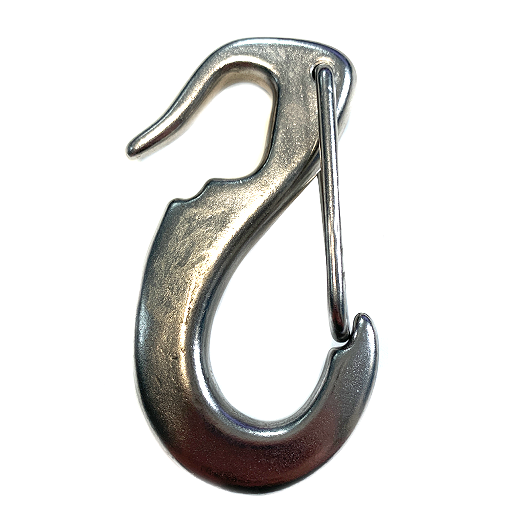 Stainless Open End Snap Hook 65mm Pirates Cave Chandlery