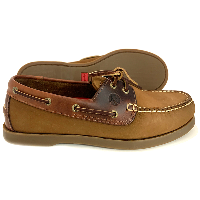 Apache Moose Port Mens Deck Shoes Sienna Saddle Pirates