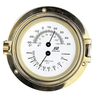 Plastimo Plastimo Brass Thermometer Hygrometer 4.5"