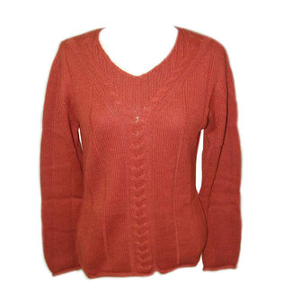 Alpaca Alpaca Candela Womens V Neck Orange