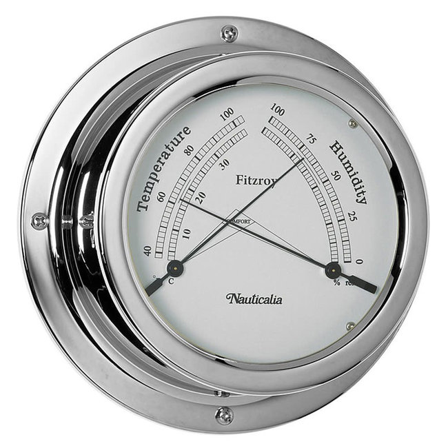 Nauticalia Fitzroy Tarnish-free QuickFix Chrome Thermometer/Hygrometer