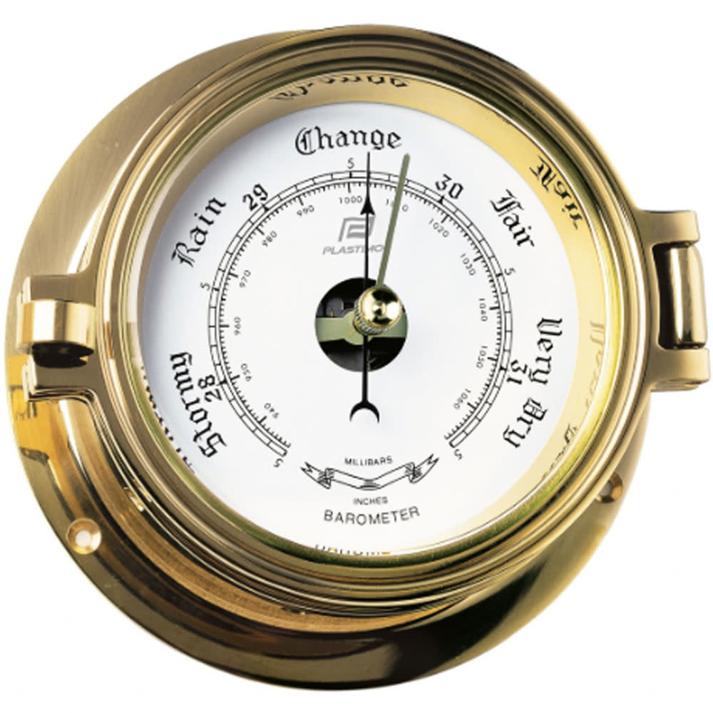 Plastimo 4.5" Brass Barometer Pirates Cave Chandlery