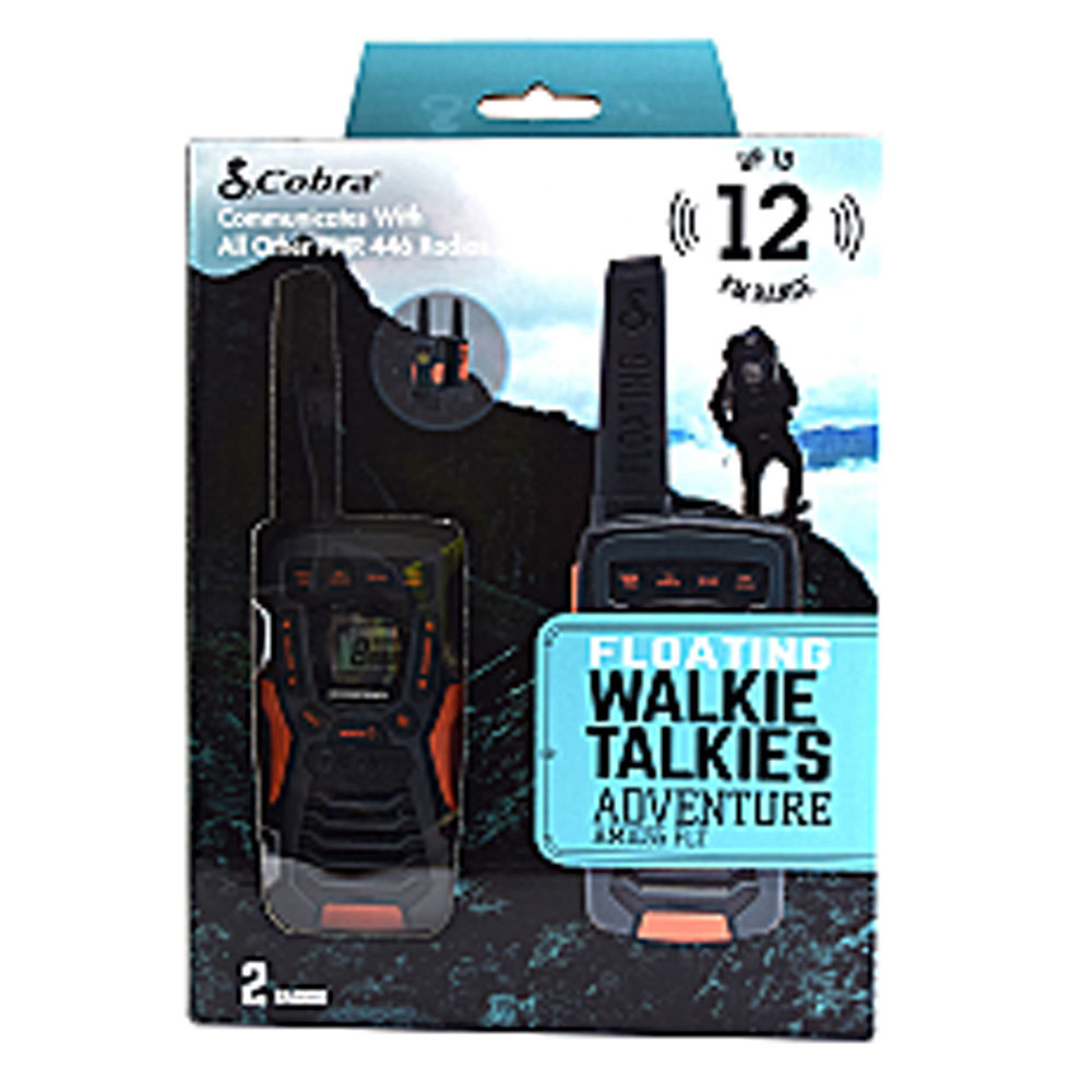 Cobra Adventure 12km Floating 2Way Radio (2 Pack) Pirates Cave Chandlery