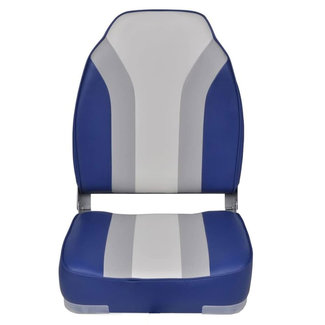 Waveline High Back Folding Boat Seat Blue/Grey/White