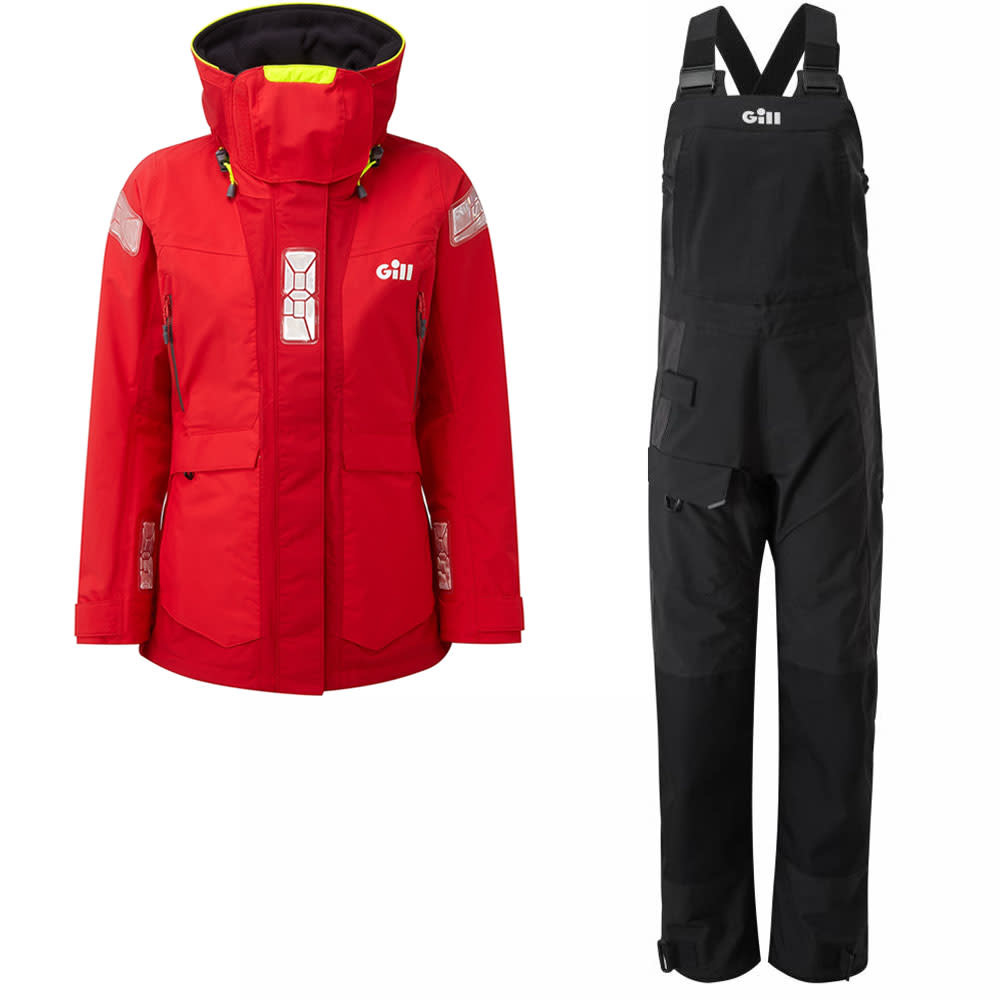 Gill OS2 2021 Womens Sailing Suit Red/Black Pirates Cave Chandlery