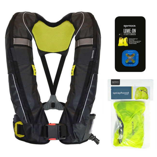 Spinlock Deckvest Duro SOLAS Life Jacket + LumeOn Light + Sprayhood