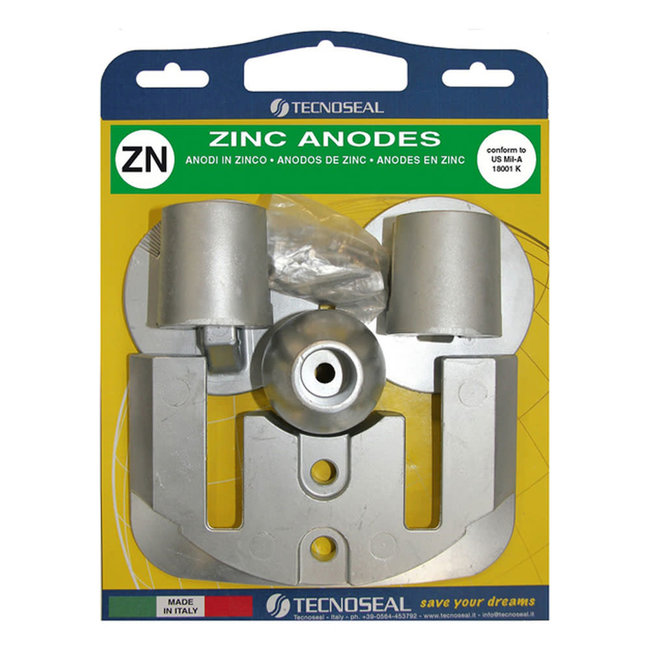 Tecnoseal Zinc Mercury Bravo 3 Engine Anode Kit