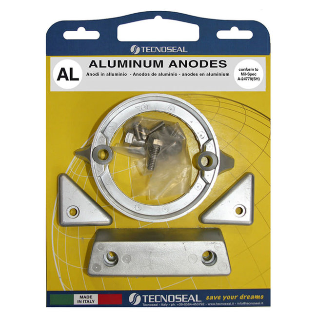 Tecnoseal Aluminium Volvo 290-C Duo-Prop Engine Anode Kit