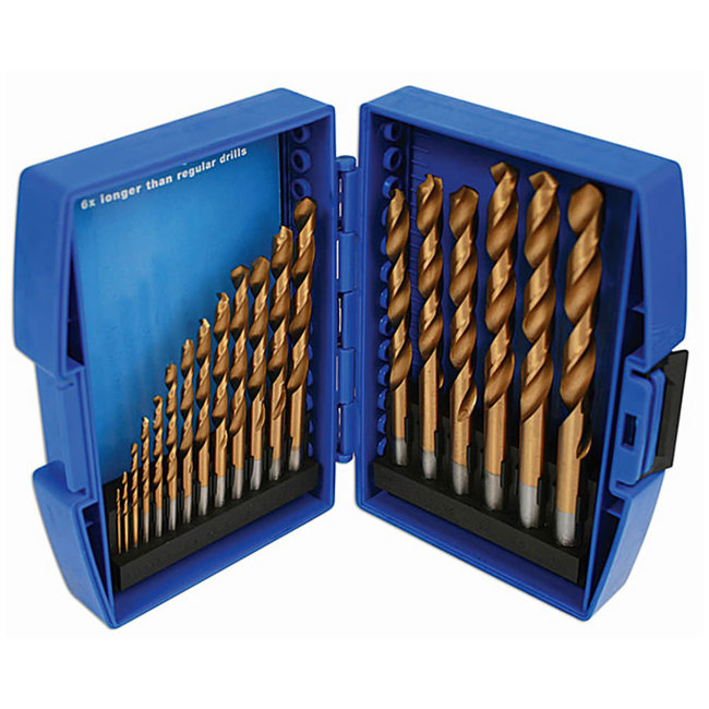 Laser 19 Piece Titanium Coated Drill Bit Set