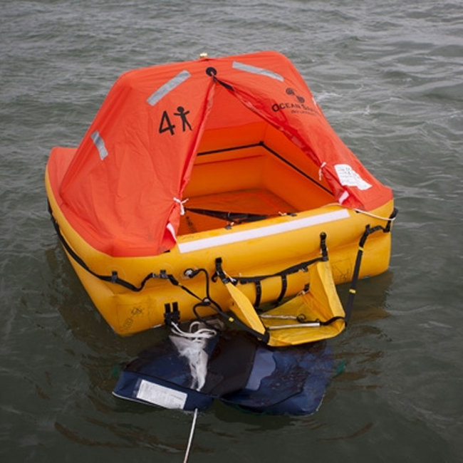 Ocean Safety 4 Man Under 24hr ISO 9650-1 Ocean Life Raft - Pirates Cave