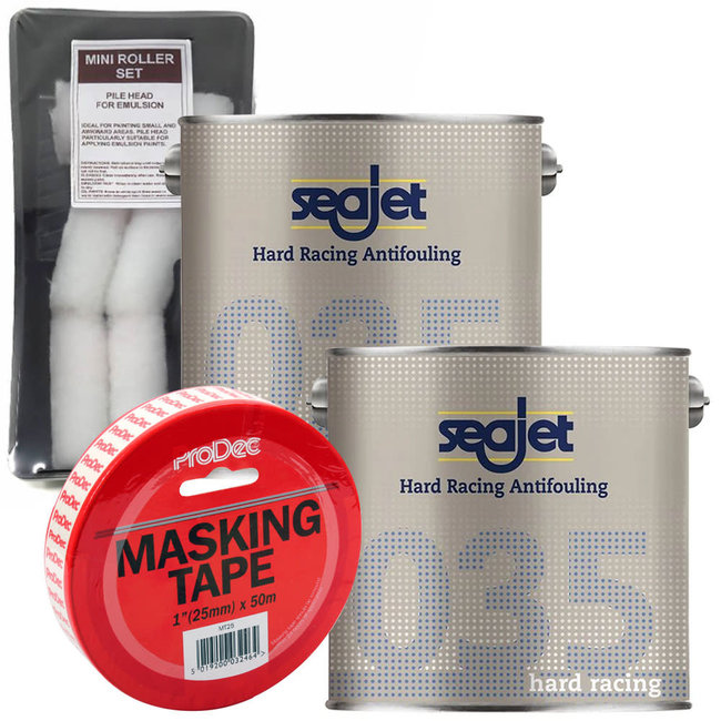 Seajet Hard Racing 035 Antifoul 2.5L (x2) + FREE Roller Pack & Masking Tape