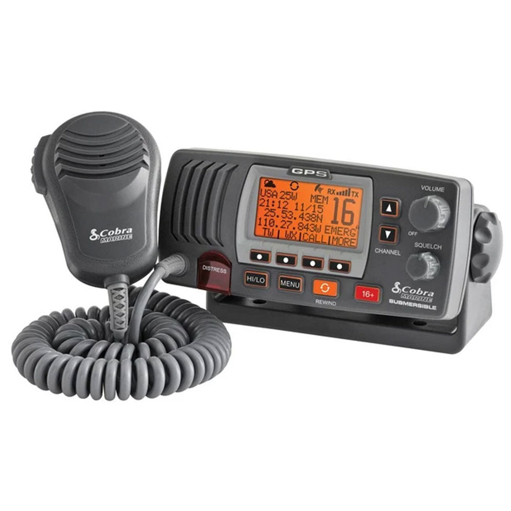 Cobra MR F77 Fixed Mount VHF Radio with GPS Pirates Cave Chandlery