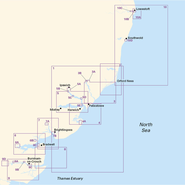 2000 Imray Series Suffolk and Essex Chart Pack - Pirates Cave Chandlery