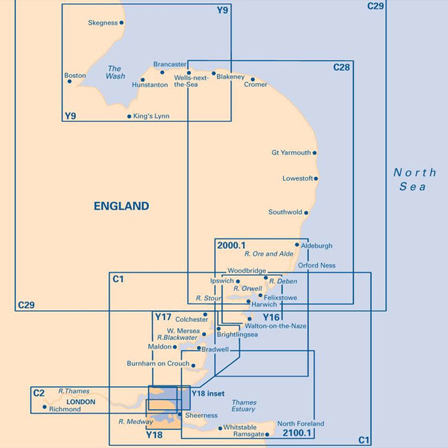 Y18 Imray River Medway - Sheerness to Rochester with River Thames ...