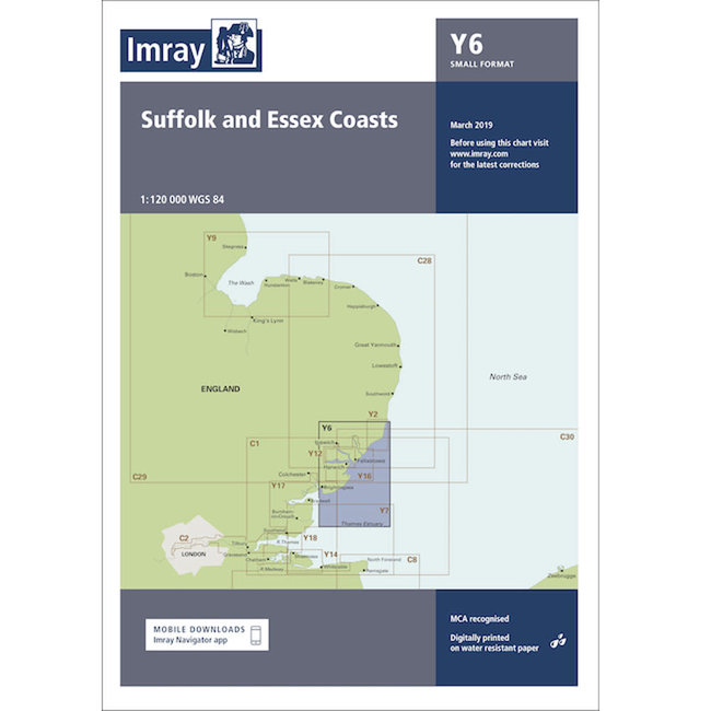 Imray Y6 Suffolk and Essex Coasts Charts