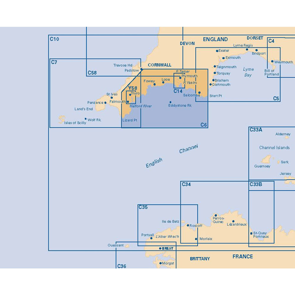 Imray C6 Salcombe To Lizard Point Charts - Pirates Cave Chandlery